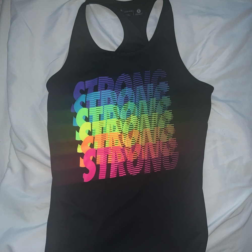 Athletic tank bright sweat wicking worn once